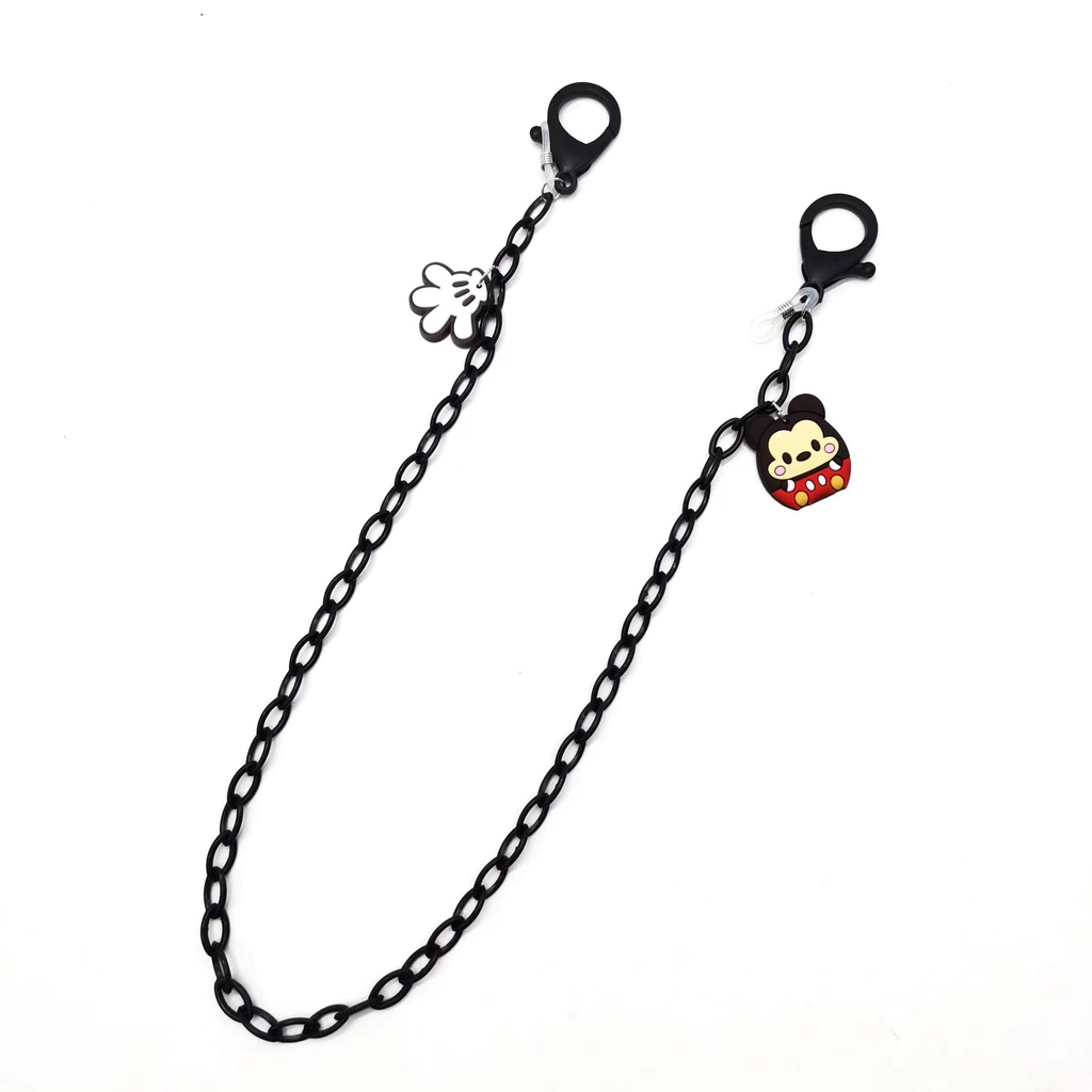 Dây Xích Gắn Kính Đeo Mắt Chống Thất Lạc Bằng acrylic 58cm Họa Tiết Hoạt Hình Dễ Thương Đa Năng