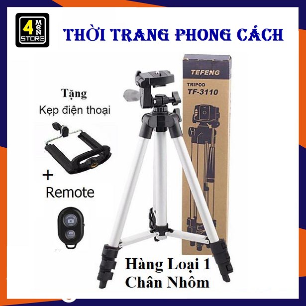 Chân Điện Thoại Và Máy Ảnh Tripod 3110 - Gậy 3 chân + Kẹp điện thoại + remost