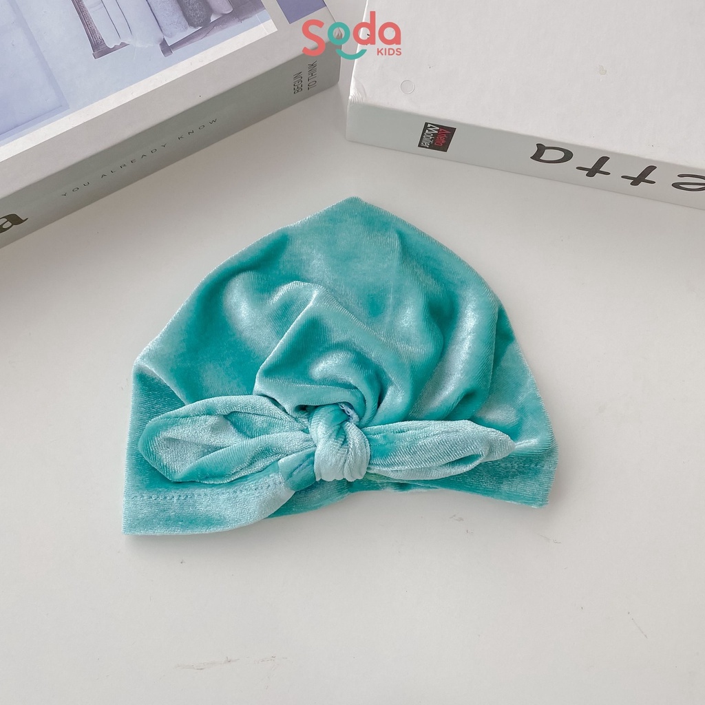 Băng đô mũ nơ nhung 3 màu dành cho bé gái (Ảnh thật)