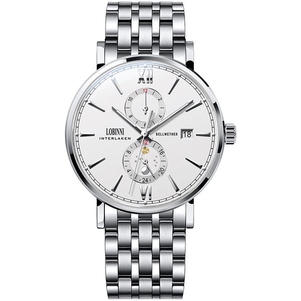 Đồng hồ nam chính hãng Lobinni L1022-8 Kính sapphire,chống xước,Chống nước ,Dây kim loại, BH 24 tháng,Máy cơ (Automatic)