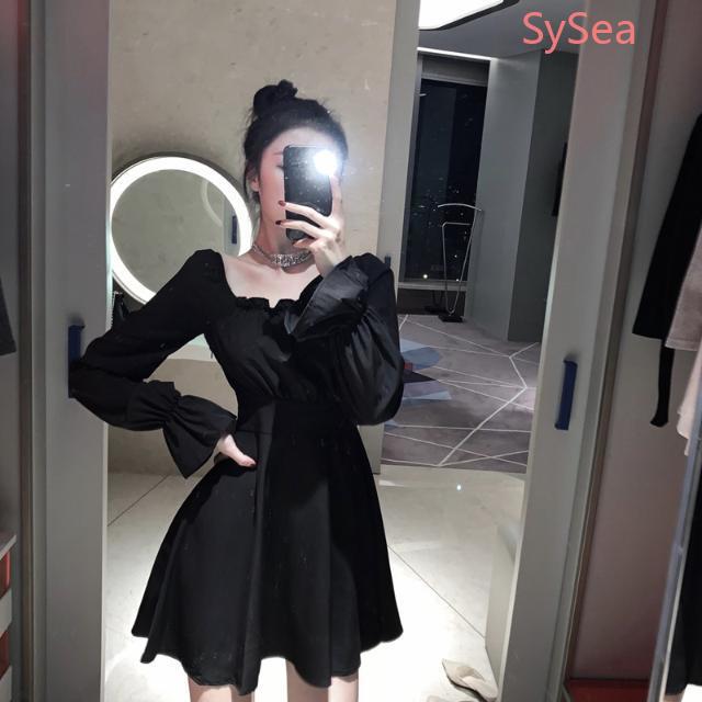 Đầm midi dài tay phối dây buộc phong cách nữ tính thời trang | BigBuy360 - bigbuy360.vn