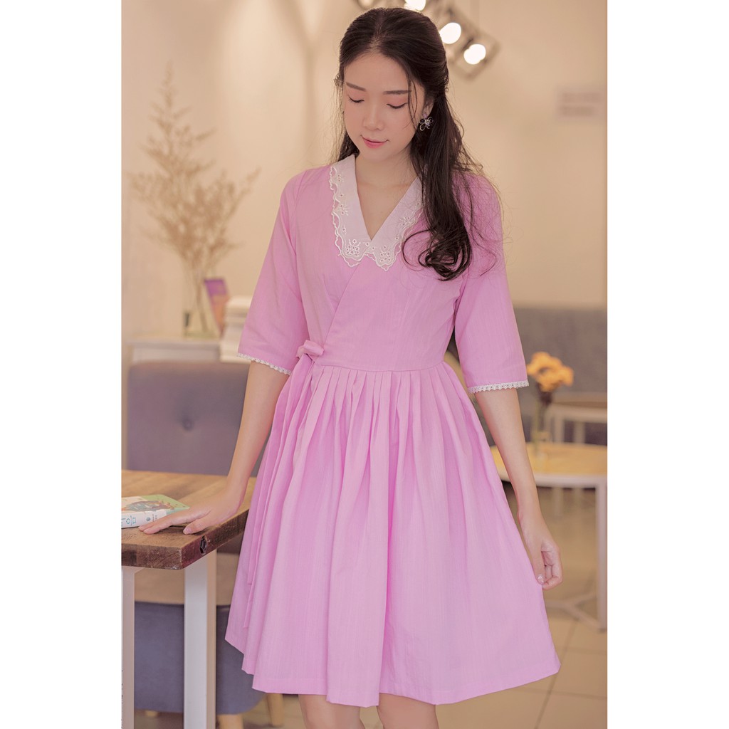 [Mã WABRWA15 giảm 15% đơn 300K] Sumire Store Đầm Hàn Quốc Naeun Tím lavender