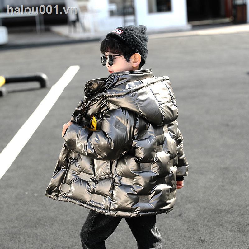 Áo khoác phao dáng dài giữ ấm thời trang sành điệu cho bé trai