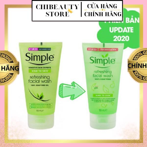 Sữa Rửa Mặt Simple Gel Kind To Skin Refreshing Facial Wash Gel 150ml