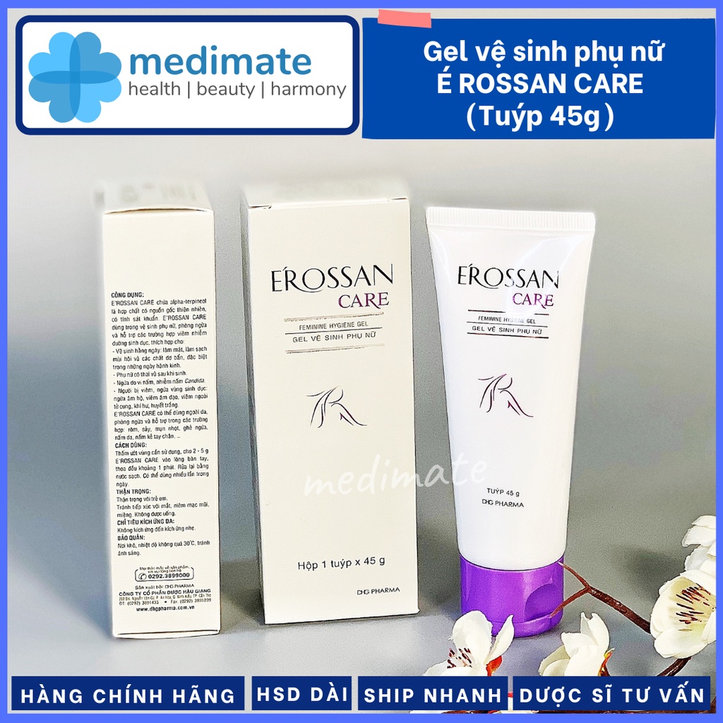 Dung dịch vệ sinh phụ nữ dạng gel ÉROSSAN Care tiện lợi, dễ sử dụng (Tuýp 45g)