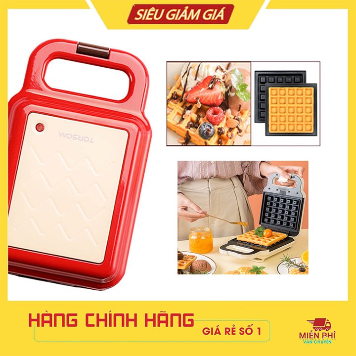 Máy làm bánh waffle, bánh kẹp tàn ong Torsom [BH 12 Tháng]