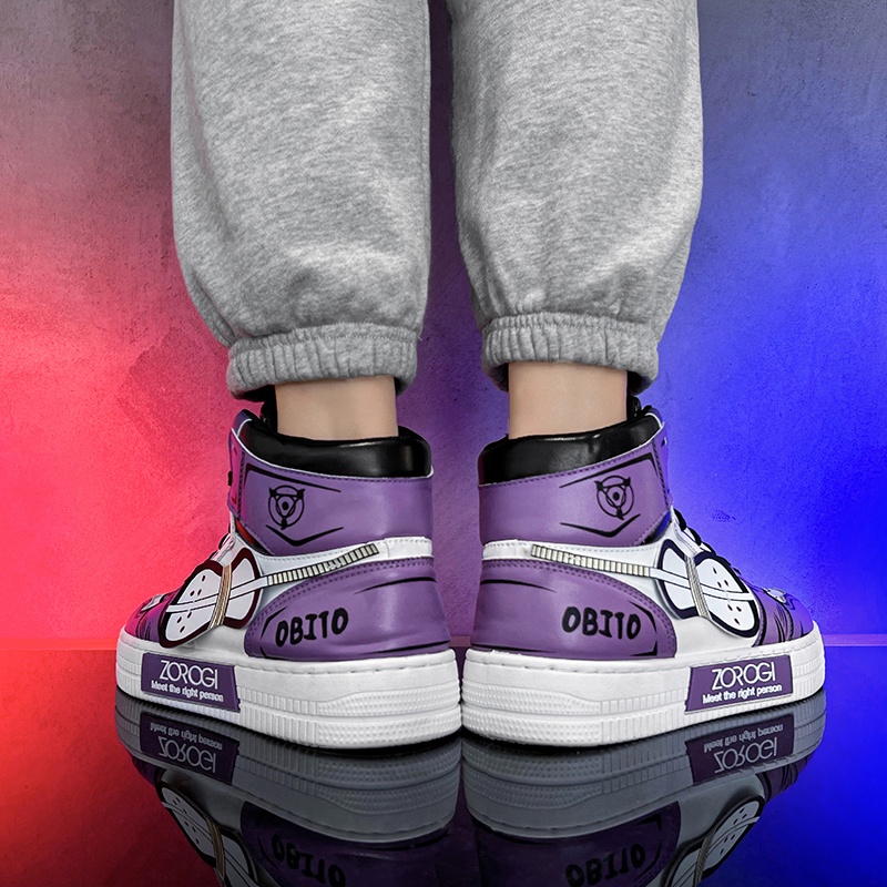 Giày Thể Thao Nam In Hình Nhân Vật Uchiha Obito Trong Naruto