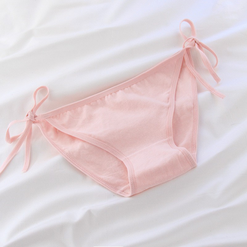 Quần lót cột dây màu PASTEL Ngọt ngào cotton mịn mát - Quần chip nữ dễ thương
