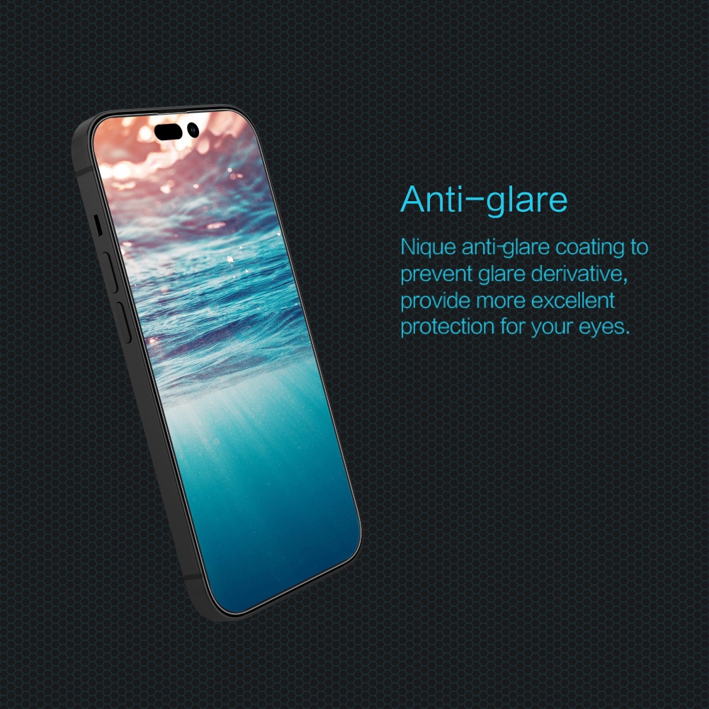 Kính Cường Lực 9H Chống Chói &amp; Dấu Vân Tay NILLKIN Cho iPhone 14 Pro