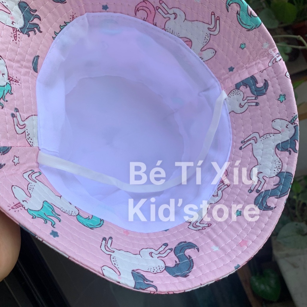 Mũ Nón Rộng Vành Cho Bé 3-5 Tuổi Họa Tiết Dễ Thương
