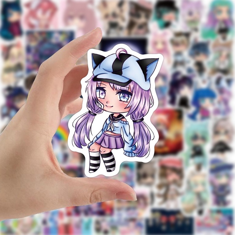 Bộ 50 Miếng Dán Chống Thấm Nước Hình gacha life