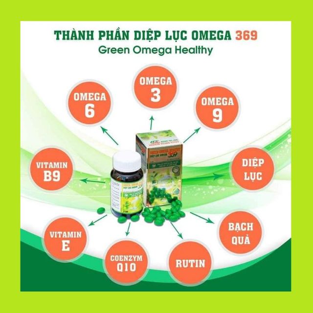 Diệp lục omega369 bổ não mắt