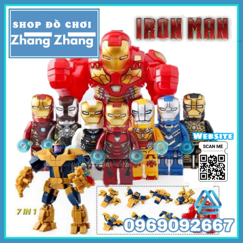 Đồ chơi Xếp hình người sắt Iron Man Tony Stark và Hulkbuster Minifigures Dlp9093