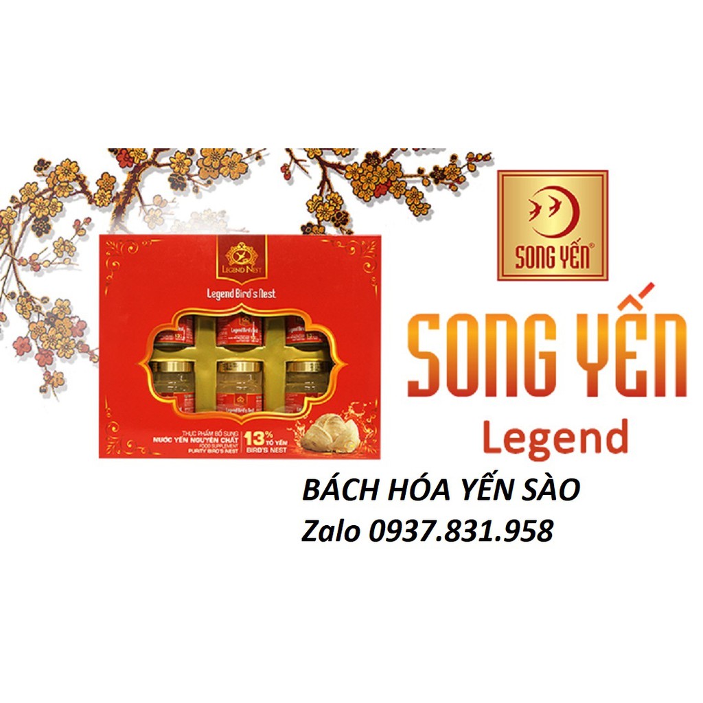 SONG YẾN - 3 HỘP VANI NƯỚC YẾN NGUYÊN CHẤT 13% TỔ YẾN (5 hộp 30 lọ)