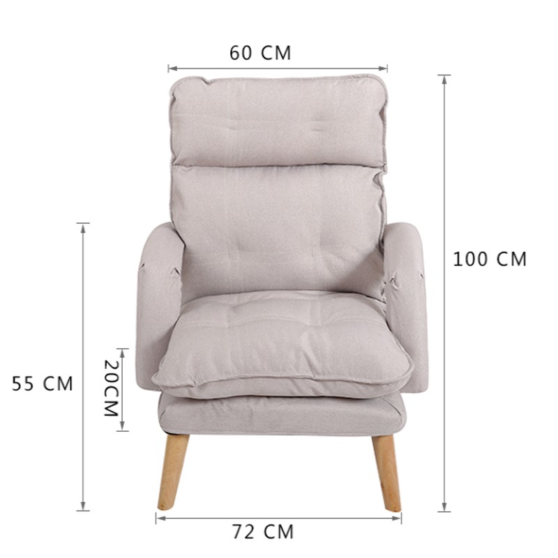 Ghế giường Sofa Thư Giãn Kèm Đôn Gác Chân 5 Chế Độ Ngả Thành Giường Đa Năng