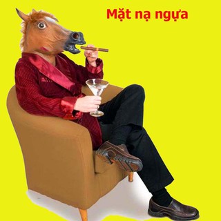 (HÀNG ĐÃ VỀ)-MẶT NẠ NGỰA - MẶT NẠ HÓA TRANG CON NGỰA CAO CẤP HALLOWEEN
