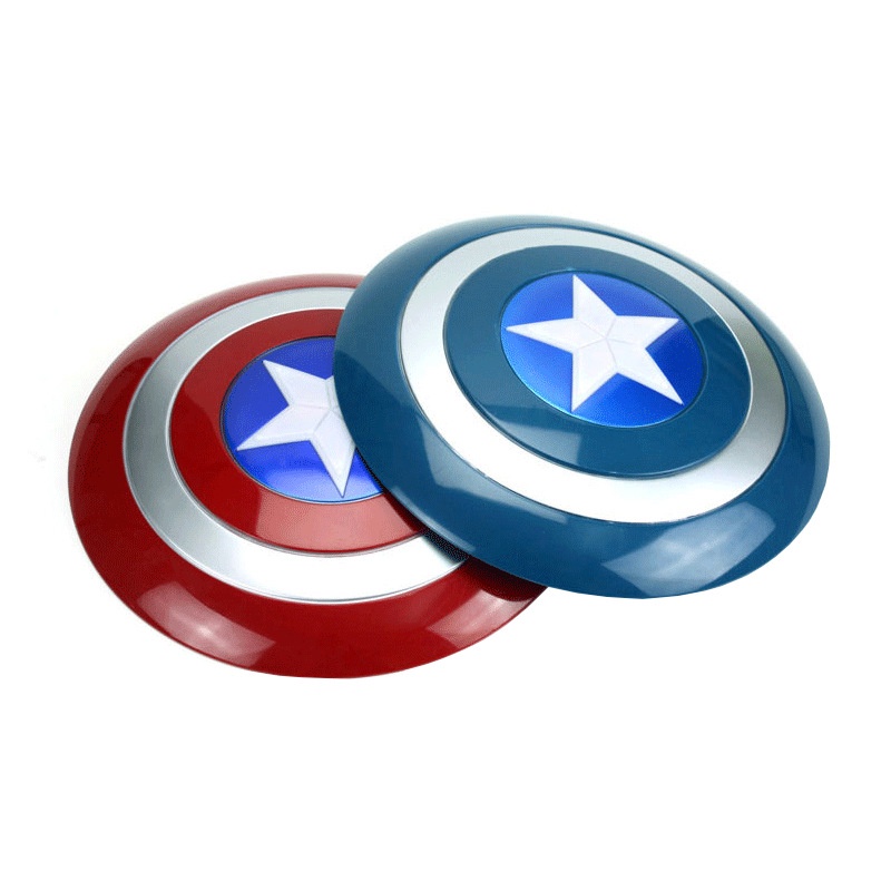 Mô Hình Khiên Captain America Có Đèn LED Và Âm Thanh Kích Thước 32CM Dùng Hóa Trang Halloween