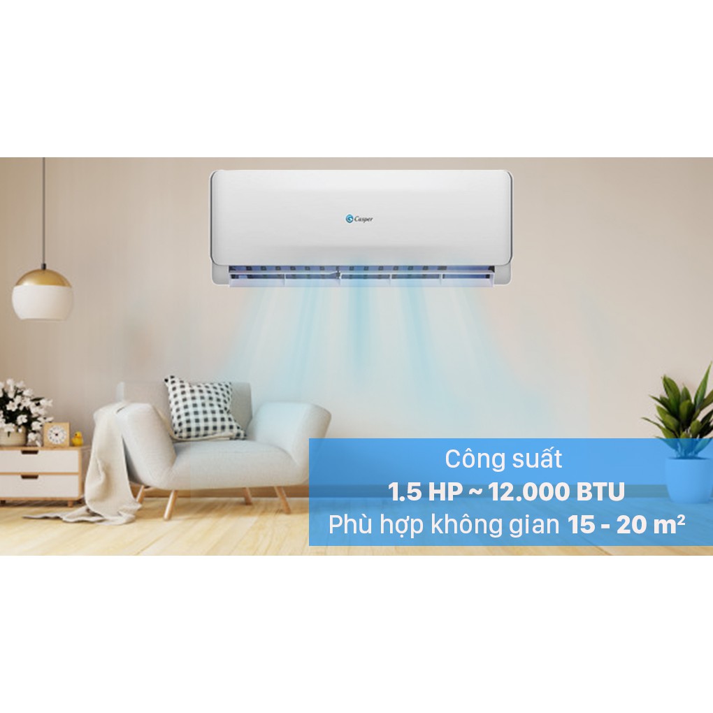 MIỄN PHÍ CÔNG LẮP ĐẶT & VẬT TƯ - Điều hòa không khí 2 chiều Casper 12000BTU thường – RH-12TL22-8 Mới