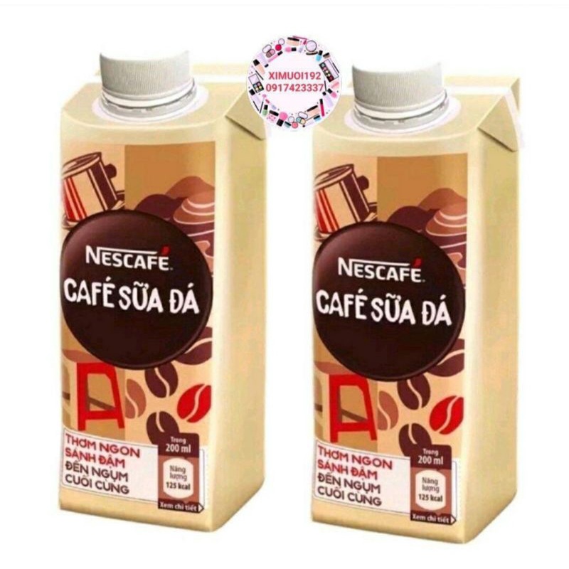 combo 2 hộp nescafe sữa uống liền 200ml