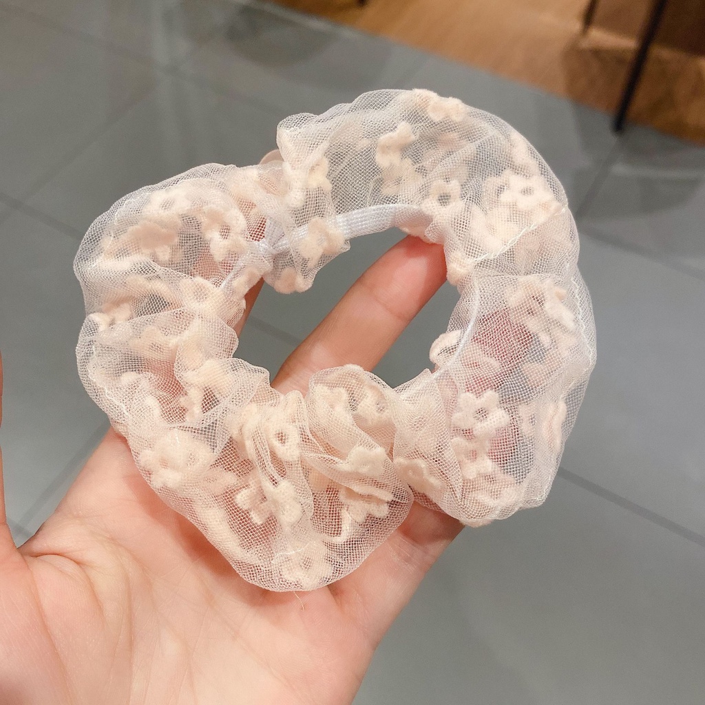 Băng Đô Vải Satin Họa Tiết Hoa Xinh Xắn Thời Trang Hàn Quốc Cho Nữ