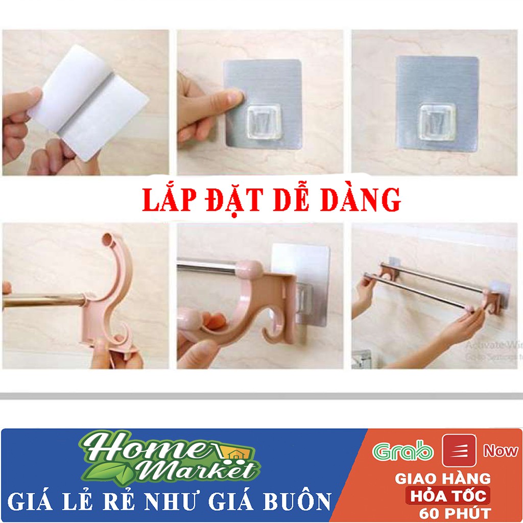 Giá treo khăn mặt 2 tầng dán tường inox