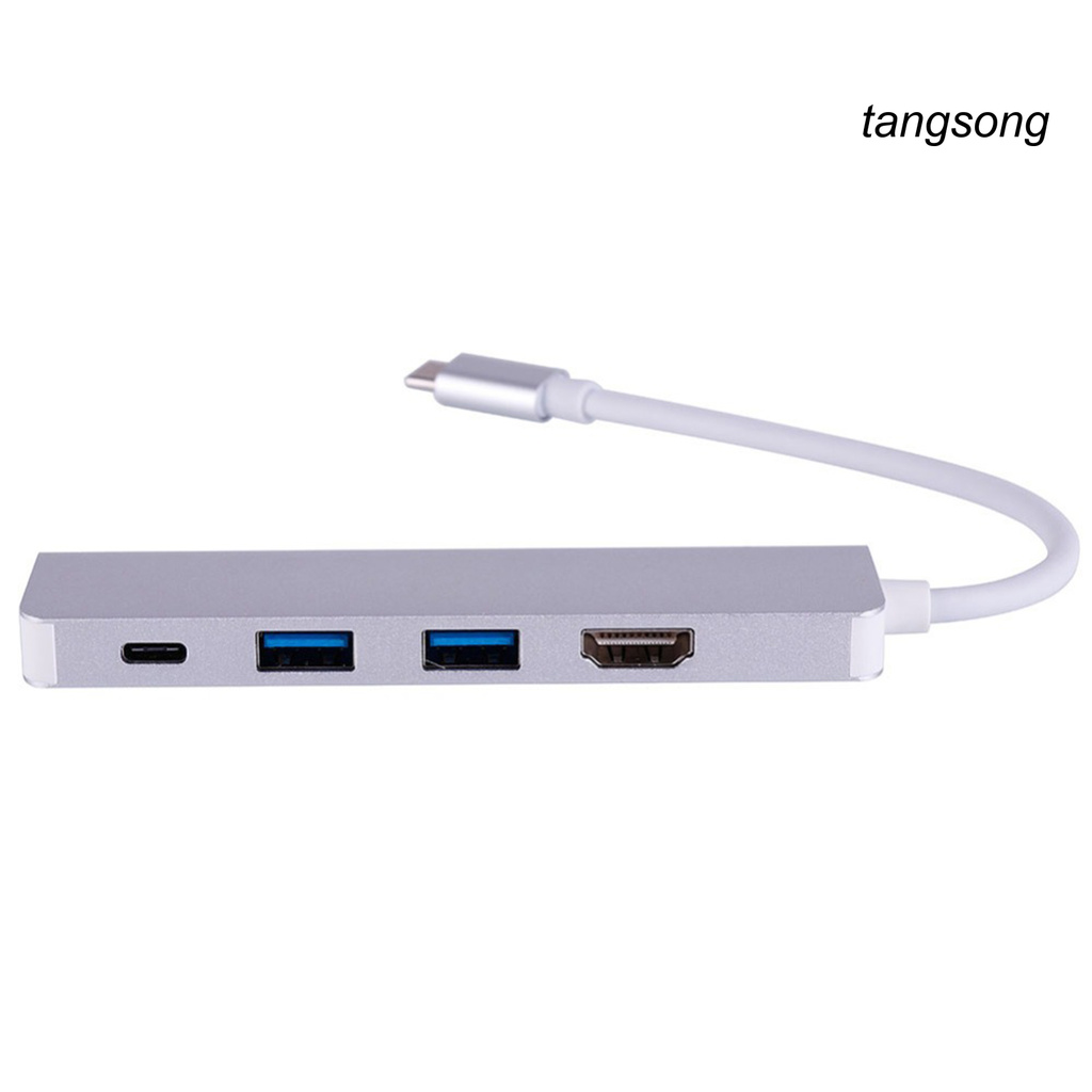 Bộ Chuyển Đổi Ts-4 Trong 1 Từ Type-C Sang Hdmi-Compatible Usb 3.0 Cho Máy Tính