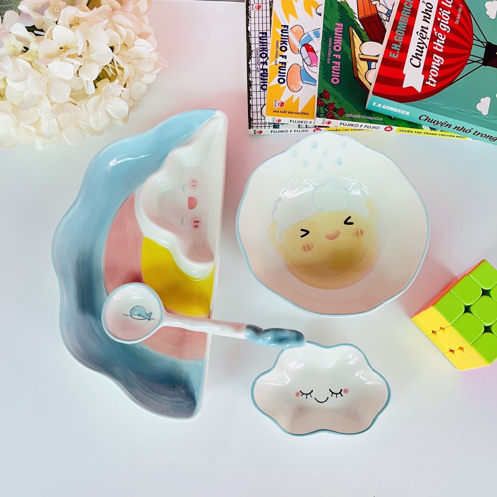 Chén bát decor Bộ ăn dặm sứ cho bé đáng yêu dễ thương