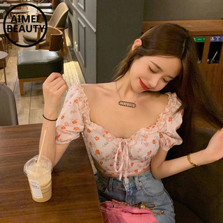Áo Croptop Ngắn Tay In Họa Tiết Xinh Xắn Thời Trang 2021 Cho Nữ