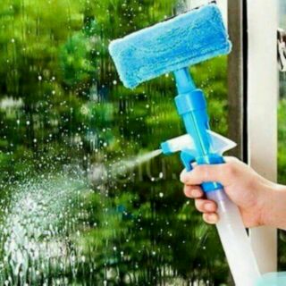 Dụng cụ lau kính có bình xịt - dung cu xịt kiếng