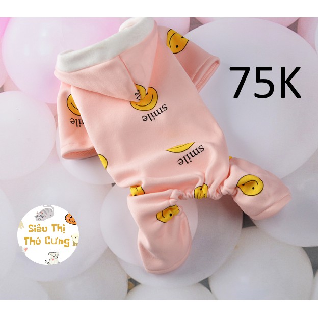 ❌HOT HOT❌ áo ngủ 4 chân dành cho chó mèo hoạ tiết mặc cười, hàng cao cấp