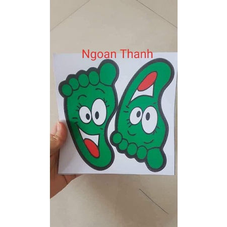 Bàn chân đề can siêu cute