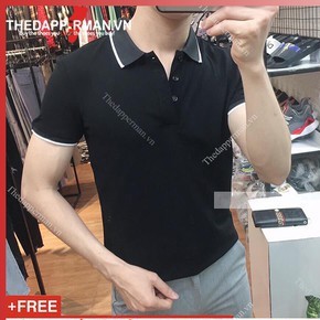 [Hàng VNXK] Áo Polo Nam Vải Cá Sấu Chất Cotton - Màu Đen | BigBuy360 - bigbuy360.vn