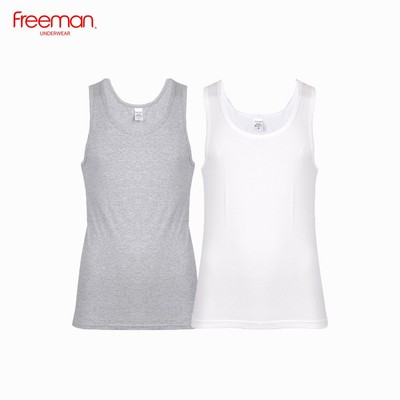 Áo ba lỗ nam Freeman, chất liệu cotton thông thoáng ASF201 [Combo 2]