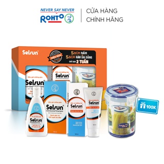 Hộp quà chống gàu dưỡng tóc Selsun (Dầu gội 100ml + Dầu xả 100ml) + TẶNG Hộp đựng thực phẩm Lock&Lock 350ml