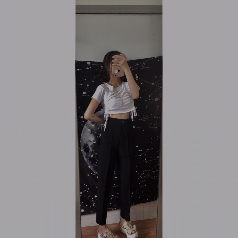 Quần Tây Baggy Nút Lệch Lưng Cao - Ảnh Thật Là Ảnh Cuối Kèm Video | BigBuy360 - bigbuy360.vn