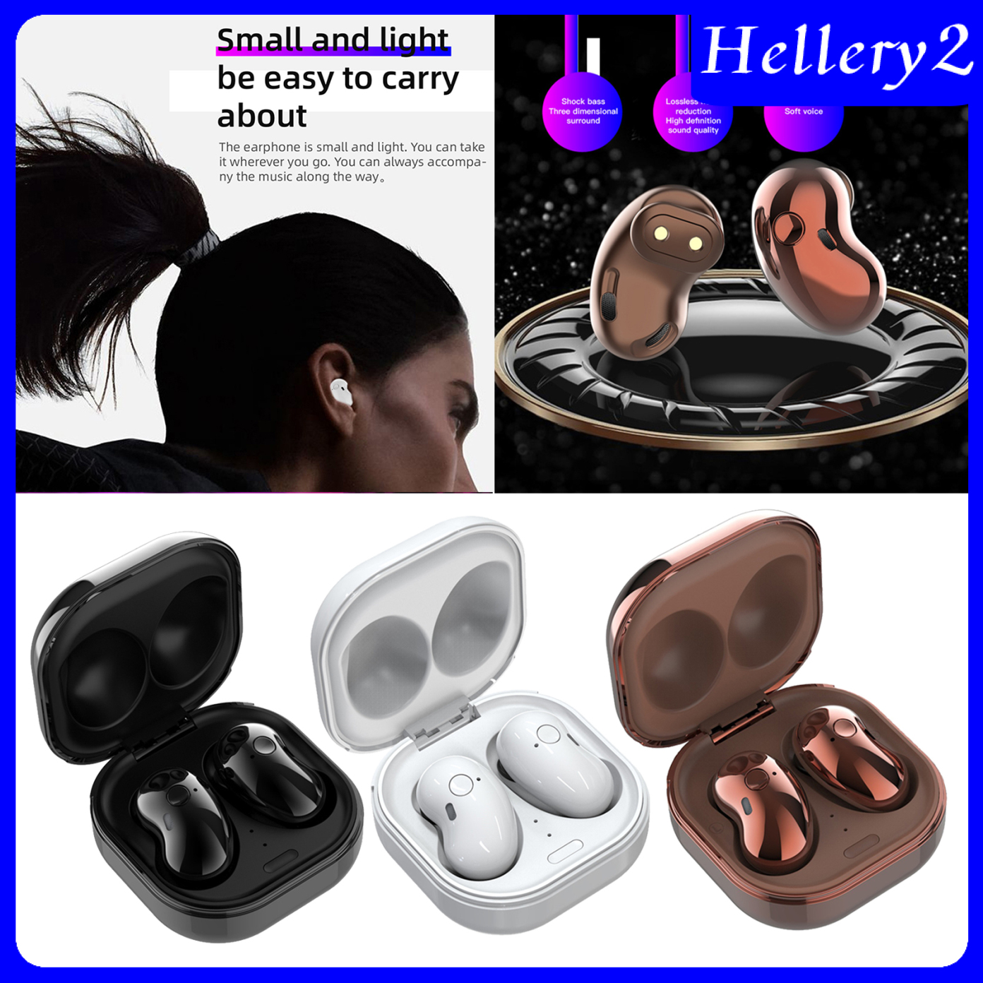 [HELLERY2]S6 TWS Bluetooth Earphones Wireless Headphone Binaural Call