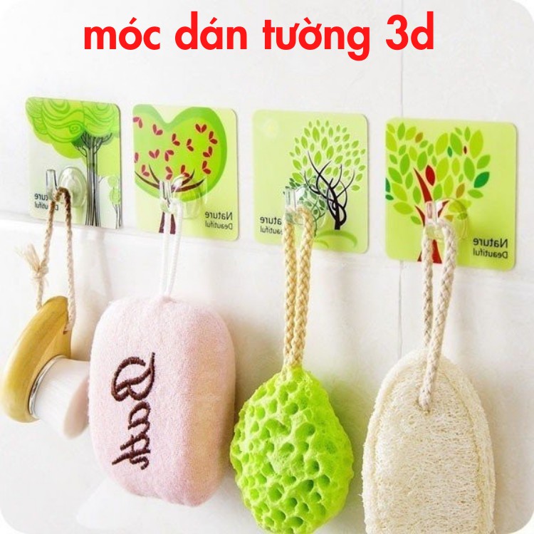 Moc Treo Tường _ Móc Dán Tường 3D Treo Đồ Chịu Lực