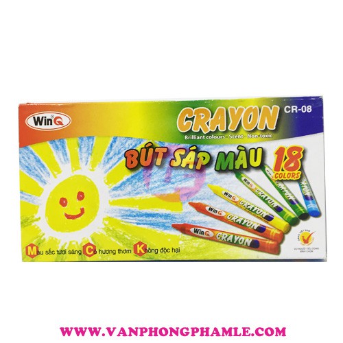 Sáp 18 màu WinQ CR-08