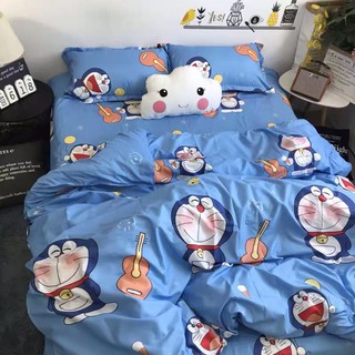 Sét chăn ga cotton poly Đô rê mon (2 mẫu)