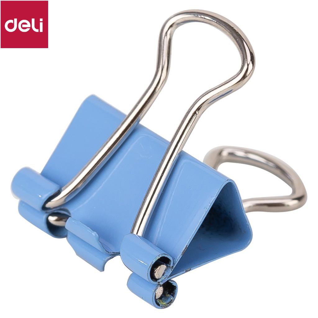 Kẹp bướm màu 15mm Deli - 60 chiếc/hộp - E8556A [Deli]