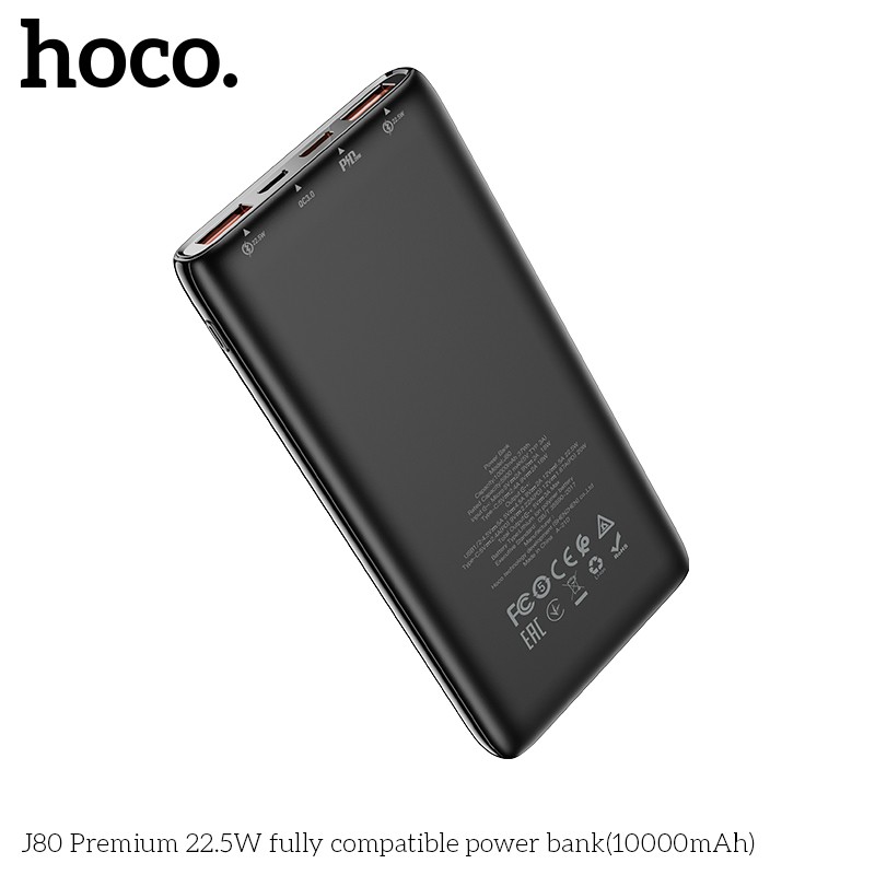 Pin sạc dự phòng PD20W - Hoco J80 đèn báo vạch pin, tích điện dung lượng 10000mAh - Chính hãng