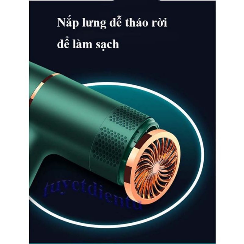 Máy sấy tóc công suất lớn 2 chiều deliya mẫu mới năm 2021, ánh sáng xanh bảo vệ tóc, bảo hành 12 tháng