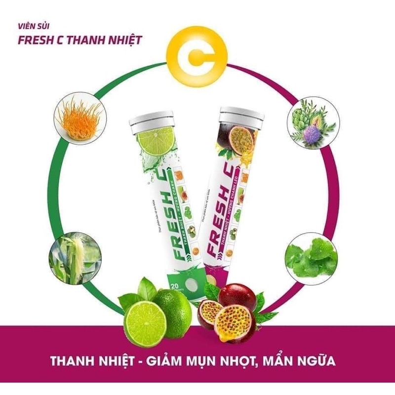 [HB GIFT] Viên sủi Multivitamin FYSOLINE Freshlife bổ sung vitamin C, tăng cường sức đề kháng bảo vệ sức khỏe lọ 20 viên