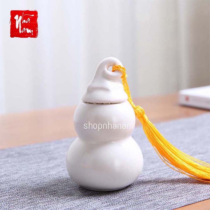 Bình hồ lô hũ đựng trà hồ lô mini trang trí nhà cửa