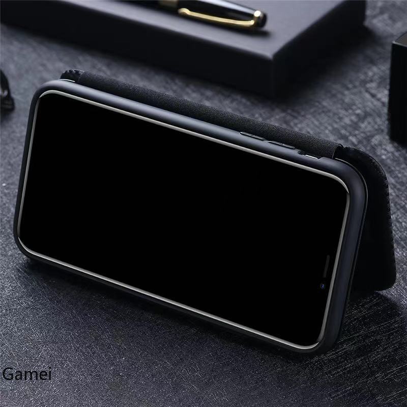 IPhone 14/13/12/11 Pro Max Plus mini SE 2020 iPhone Xs/XR/X Max iPhone 8/7/6/6s Plus Loại nắp gập Bao da bằng sợi carbon từ tính Nắp đậy cho điện thoại