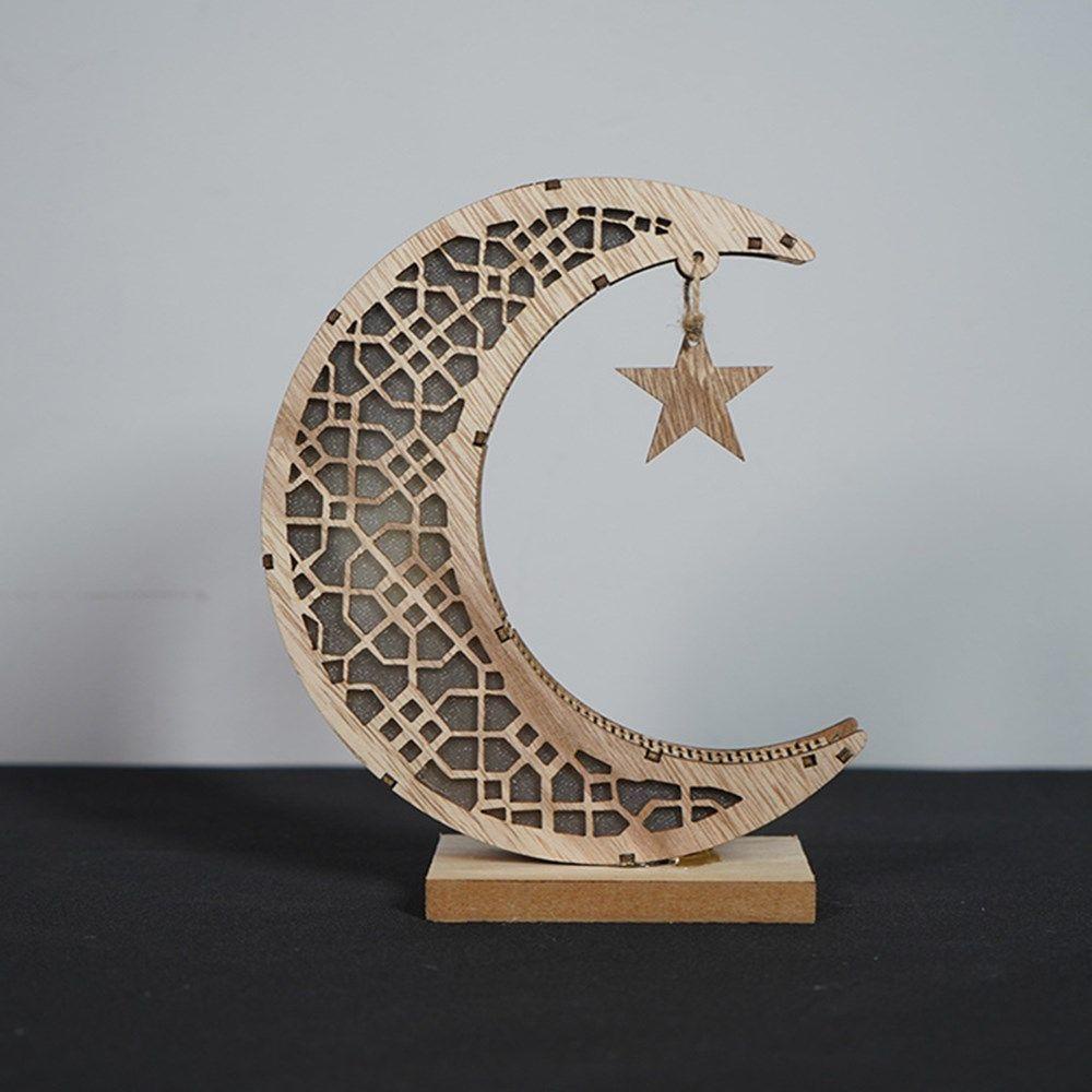 KUNHEV Đèn Để Bàn Trang Trí Hình Eid Mubarak Ramadan