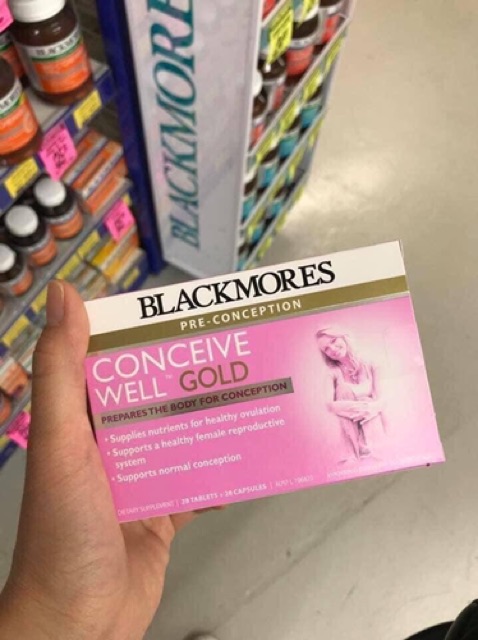 Viên uống tăng khả năng thụ thai,bổ trứng Blackmores Conceive Well Gold Úc