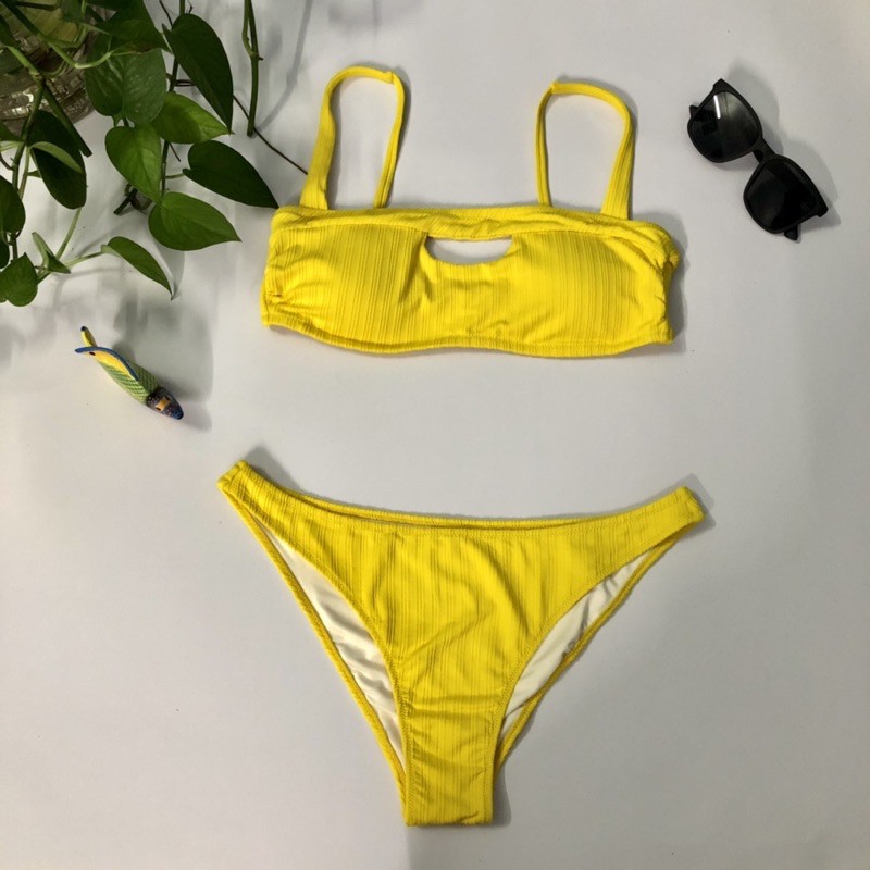 Bộ Bikini Hai Mảnh Mầu Vàng Chanh Xuất Xịn