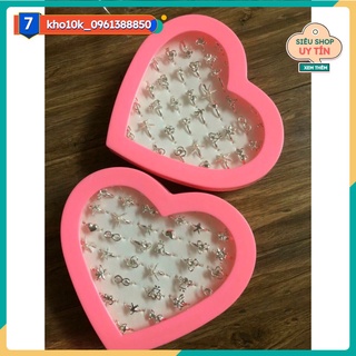 Hộp nhẫn trắng 36 chiếc hàng rẻ nhiều mẫu mã