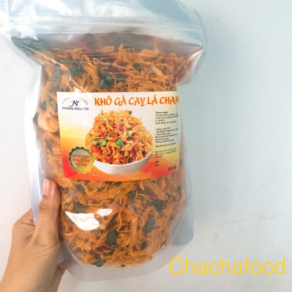 1KG KHÔ GÀ XÉ CAY LÁ CHANH ĐẢM BẢO ATVSTP